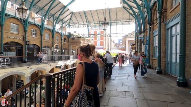 London Walking Tour | Covent Garden Market, London - August 2021 [4K] смотреть онлайн