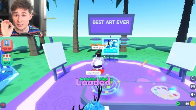 I SOLD THE MOST EXPENSIVE ART in Starving Artist!.. - Roblox смотреть онлайн