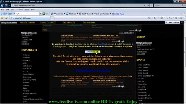 Free Live TV On Your Computer смотреть онлайн