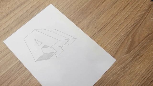 КАК БЫСТРО И ПРОСТО НАРИСОВАТЬ 3D БУКВУ А // Very easy!!! 3d drawing letter A смотреть онлайн