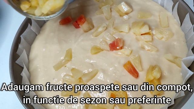 Prajitura Cu Fructe Proaspete Sau Din Compot.