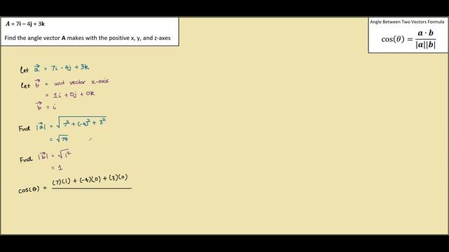 Angle a Vector makes with the x, y, and z-axes смотреть онлайн