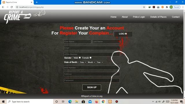 Report a Crime Php Project смотреть онлайн