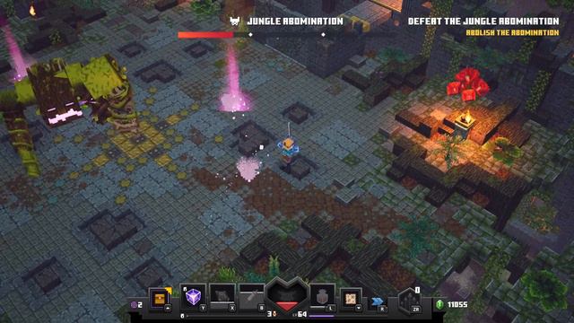 Jungle Abomination - MINECRAFT DUNGEONS BOSS Fight смотреть онлайн