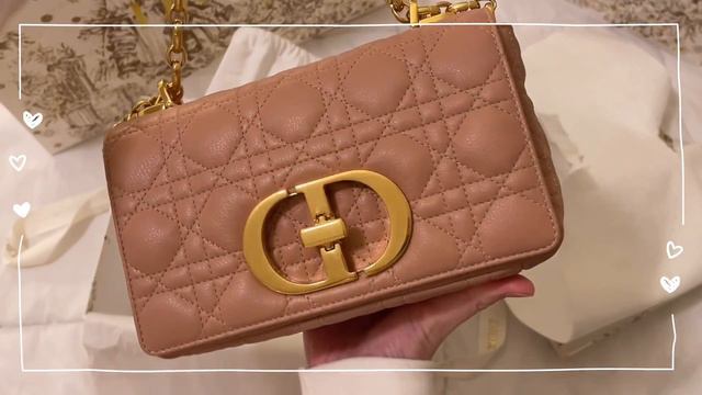 [UNBOXING] SMALL DIOR CARO BAG | Rose Des Vents | ASMR + Music