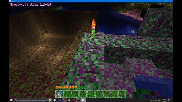 жуткий глитч в Minecraft Beta 1.0-bt смотреть онлайн