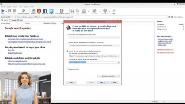 How to create an email database in 15 minutes using Atomic Email Hunter