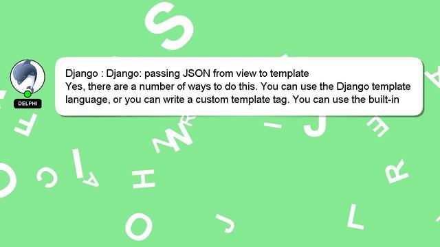Django : Django: passing JSON from view to template смотреть онлайн