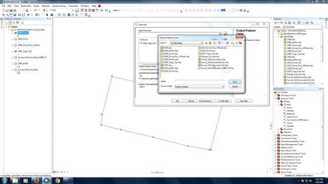 ArcGIS 10.2 - Intersect - Extract intersection points of lines смотреть онлайн
