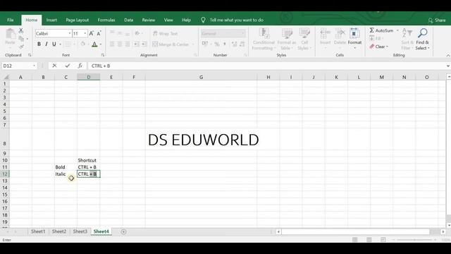Formula of Bold, Italic, Underline in Excel II Font Change II Color Change in MS Excel 2019 II смотреть онлайн
