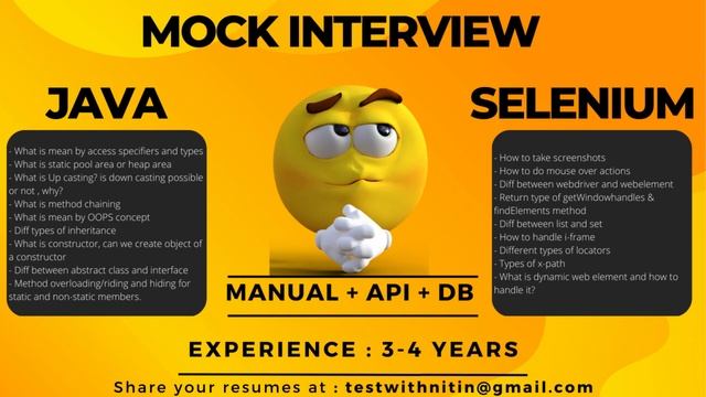 Automation Testing Interview [3-4 YOE] | Skills : Java + Selenium + Manual | Software Testing Zone смотреть онлайн