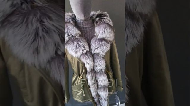 Видеообзор Парка хаки 75см с мехом чернобурки смотреть онлайн