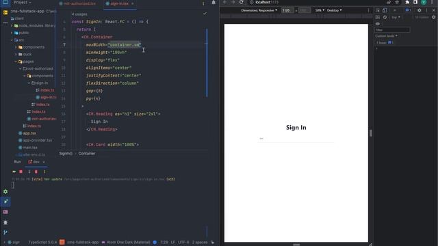 Full-Stack CMS #2 Sign-In Layout - React.js+Typescript,Chakra UI | Express+Typescript, MongoDB смотреть онлайн
