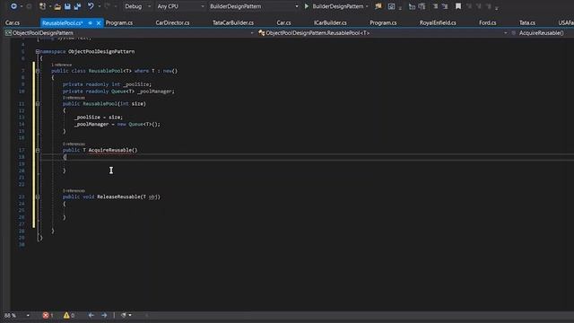 Object Pool: Creational Design Pattern: Implementation смотреть онлайн