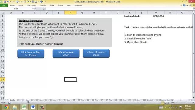 Excel VBA 28 2 Hide Unhide Worksheets With Excel Macro смотреть онлайн