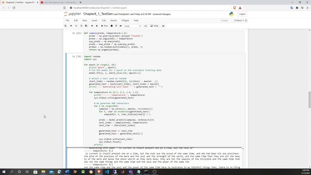 Text generation using RNN's layers from Keras in Python смотреть онлайн