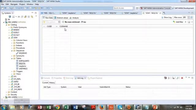 SEQUENCE IN SAP HANA смотреть онлайн
