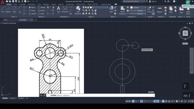 EX. #21 #2D EXERCISE IN AUTOCAD смотреть онлайн