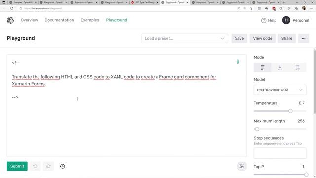 Using OpenAI Codex To Generate Code For .NET MAUI Applications