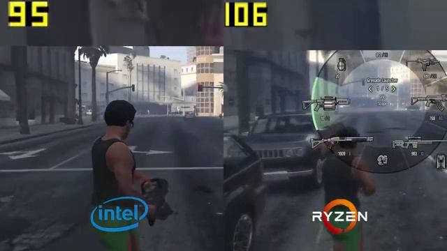 Ryzen 7 1700X vs i7 7700K on Gta 5 game play benchmarks смотреть онлайн