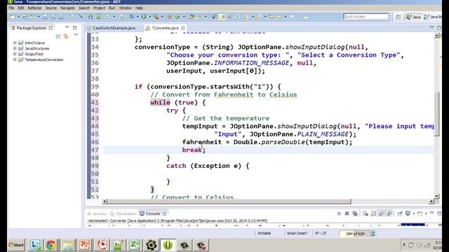 Basic Java Temperature Converter Part 6 смотреть онлайн