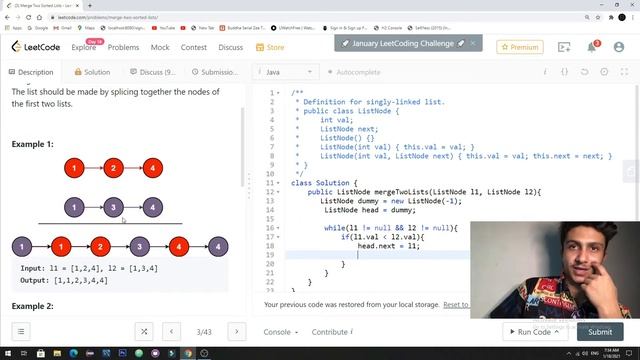 แก้ปัญหาLeetcode, Merge two sorted list ด้วยภาษา JAVA смотреть онлайн