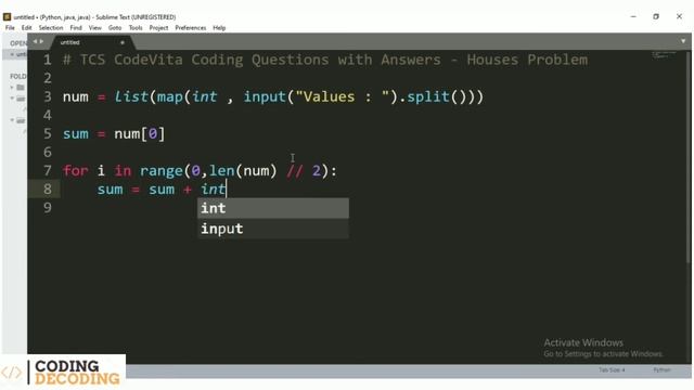 TCS CodeVita Python Coding Question *House Problem* Answer #tcscodevita #tcs #python #coding смотреть онлайн