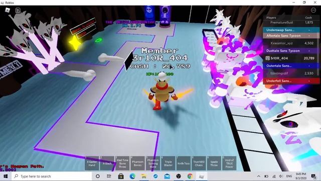 All dusttale sans secrets in Sans AU Tycoon (Roblox). смотреть онлайн