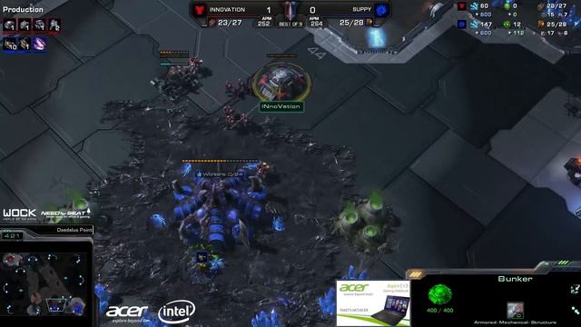 Innovation vs. Suppy (ATC) - EG vs. Acer - Game 2 - StarCraft 2 смотреть онлайн