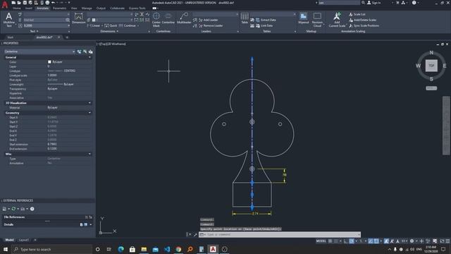 How to draw center line in AutoCAD 2021 - AutoCAD 2021 Centre line settings смотреть онлайн