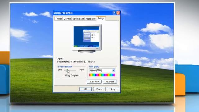 Windows XP: How to change the Screen Resolution смотреть онлайн