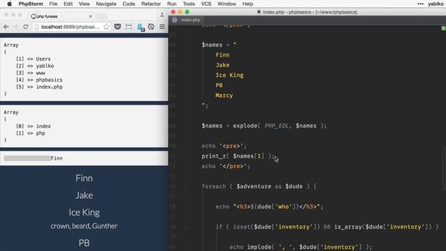 68 Explode implode map trim, skrátený zápis pre PHP echo смотреть онлайн