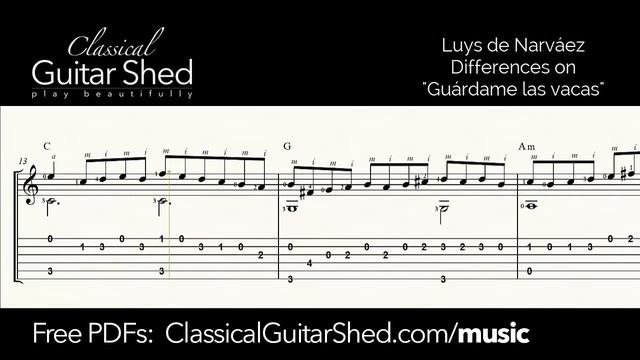 Narvaez: Guardame Las Vacas - Free Sheet Music