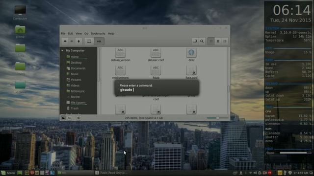 Root Access to the File Manager in Linux Mint 17.2 смотреть онлайн