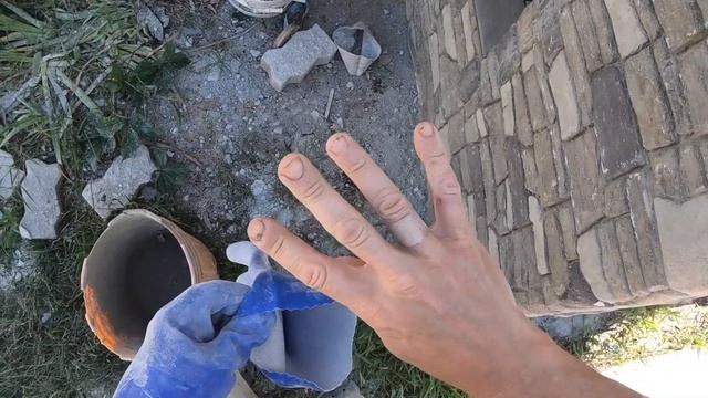 КАМЕНЬ ДЕКОРАТИВНЫЙ ИЗ БЕТОНА ТЕХНОЛОГИЯ УКЛАДКИ | ПРЕСС ФОРМЫ | (№1) РАБОТАЙТЕ  в перчатках!!!