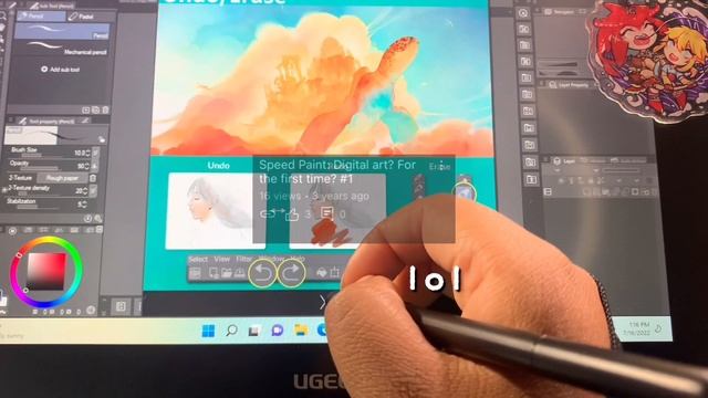 Draw + Chat with me // UGEE U1200 drawing tablet review ? смотреть онлайн