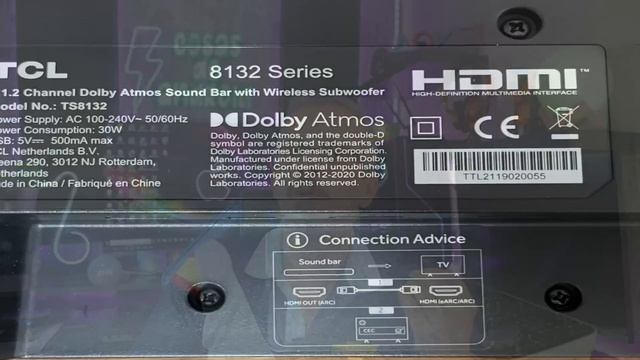 BARRA SONIDO TCL TS8132 Comienza La FIESTA