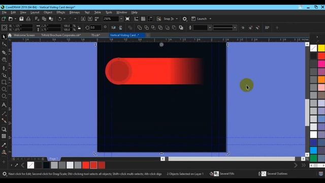 CorelDRAW Tutorial - Design Vertical 3D Visiting Card in corelDRAW смотреть онлайн
