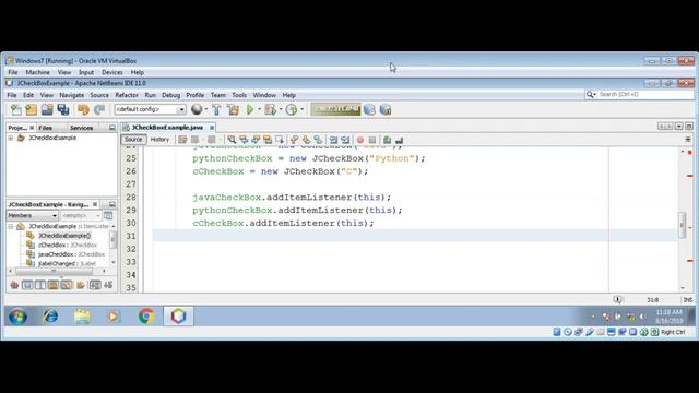 Java Swing JCheckBox ItemListener Example смотреть онлайн
