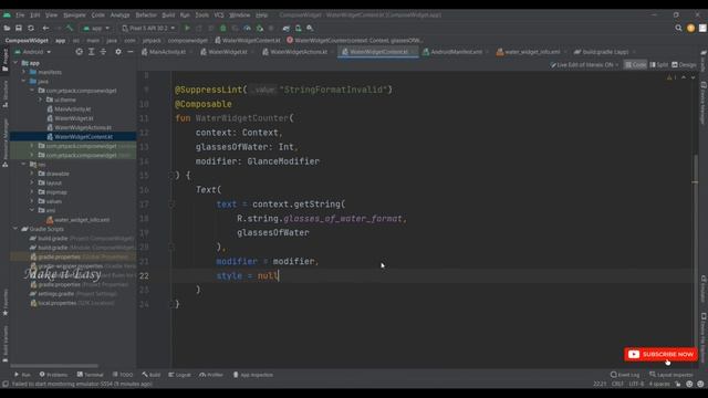 How to Create Compose Widget in Jetpack Compose | Android | Kotlin | Make it Easy смотреть онлайн