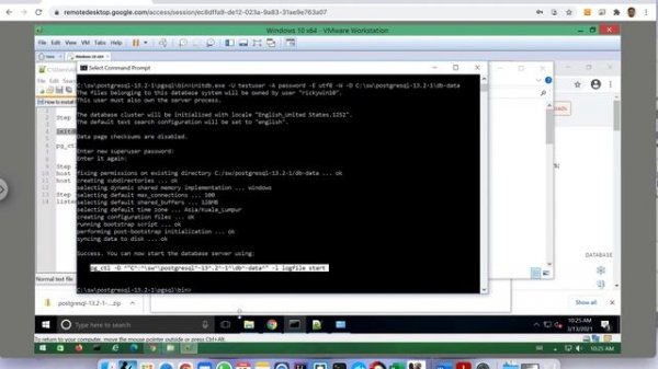 Install PostgreSQL on Windows (via command line)