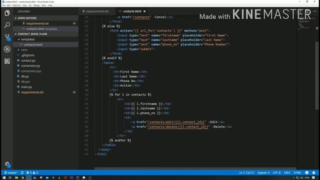 Flask Crud using jinja2 template смотреть онлайн