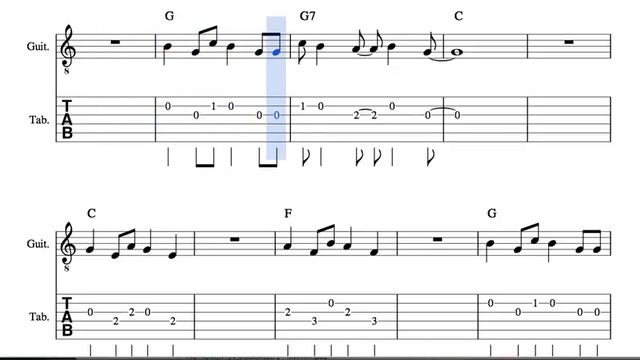 Andalusican Child Tab Sheet Music For Guitar Tablature For Christmas Carol