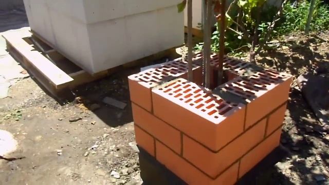 Делаем опорный столб из кирпича смотреть онлайн