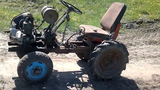 самодельный трактор, мотор от ижа+инвалидка смотреть онлайн