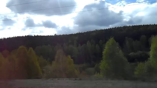 Южный Урал - город Златоуст из окна поезда смотреть онлайн