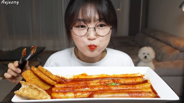 쫀득함 미쵸따? 가래떡 떡볶이 먹방 Korean Street Food Tteokbokki Mukbang ASMR