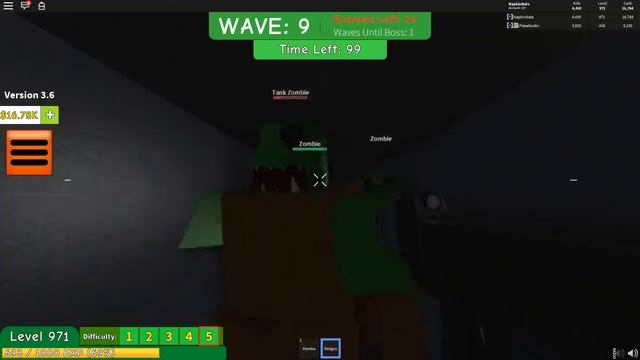 HARDEST DIFFICULTY WAVE SURVIVAL! (ROBLOX Zombie Attack) смотреть онлайн