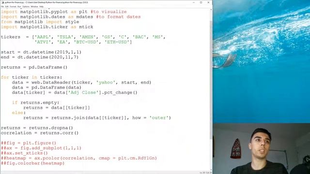 Correlation - Python for Finance - part 8 смотреть онлайн