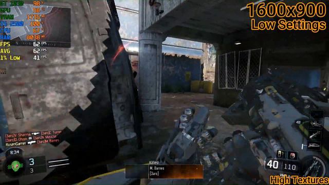 Call of Duty: Black Ops III on I5 2500 + Gt 1030 | 1080p, 900p, 720p смотреть онлайн